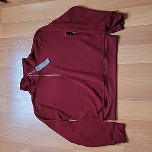 Natural Reflections fleece half zip long sleeve pullover